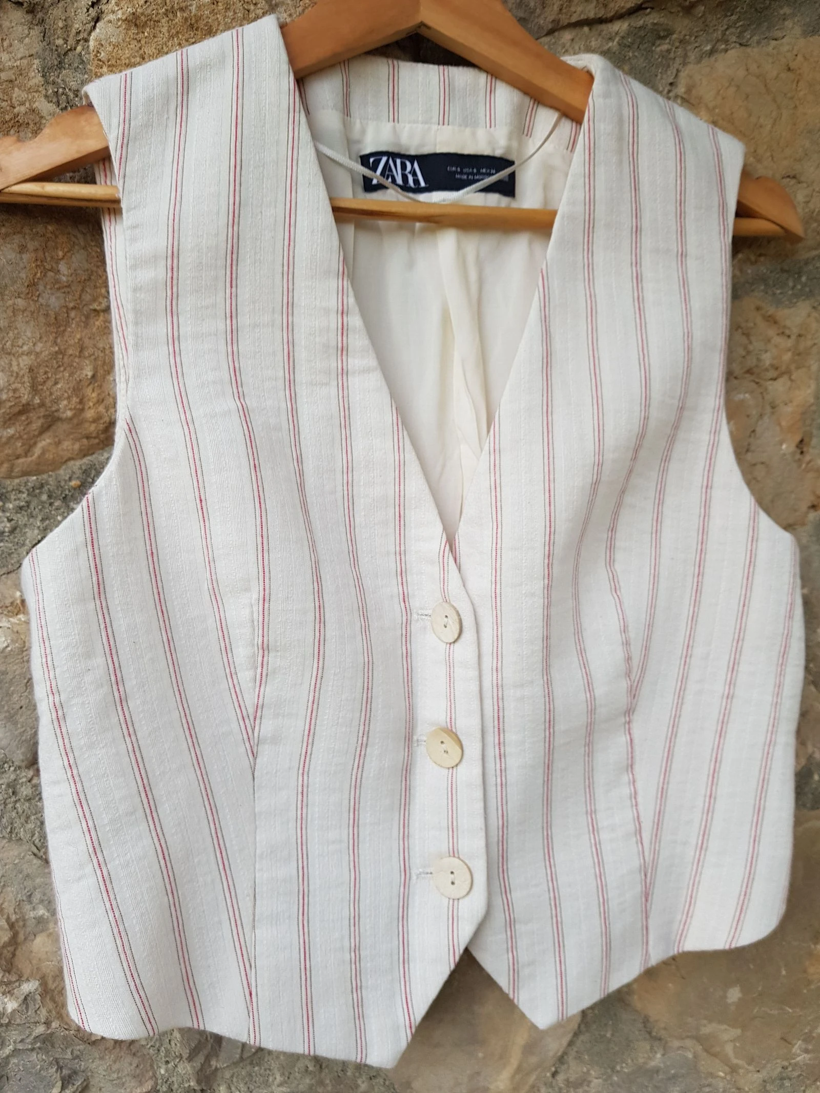 Chaleco sapateiro de riscas Zara S – photo 2